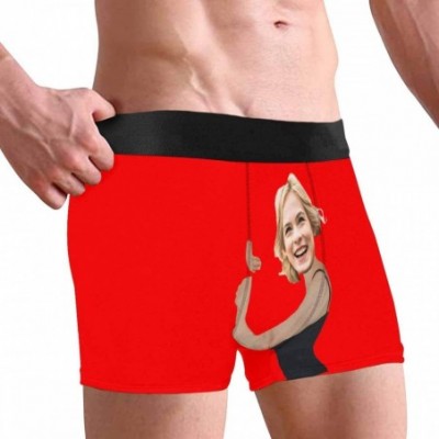 Boxers Custom Men's Funny Face Boxer Custom Face Boxers Briefs Hug My Treasure Black - Type11 - CL19D2ZN4EI