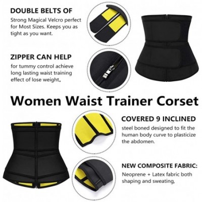 Bustiers & Corsets Women Waist Trainer Underbust Corset Trimmer Slimming Body Shaper - Black - CX18ZDIL7MU