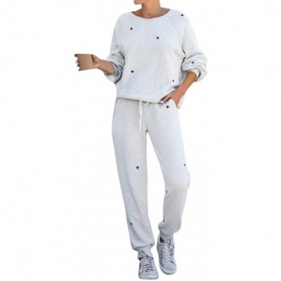 Sets Womens Pajama Sets Womens Pajama Sets Sweatsuit Long Sleeves Pullover Sleepwear Set Lounge Jogger Set Nightwear A - C819...