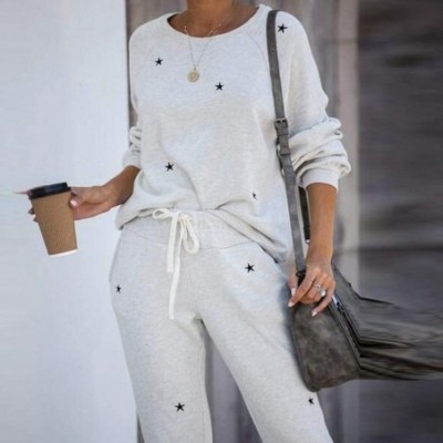 Sets Womens Pajama Sets Womens Pajama Sets Sweatsuit Long Sleeves Pullover Sleepwear Set Lounge Jogger Set Nightwear A - C819...