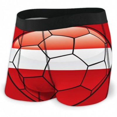 Boxer Briefs Men's Soft Stretch-Knit Boxer Laos Flag Flag On Soccer Ball_F - Color4 - CP193022DI4