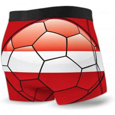 Boxer Briefs Men's Soft Stretch-Knit Boxer Laos Flag Flag On Soccer Ball_F - Color4 - CP193022DI4