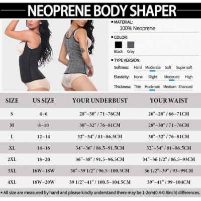 Shapewear Neoprene Sauna Waist Trainer Sweat Vest Weight Loss Body Shaper Workout Tank Tops Women - CE18I0TE5UG