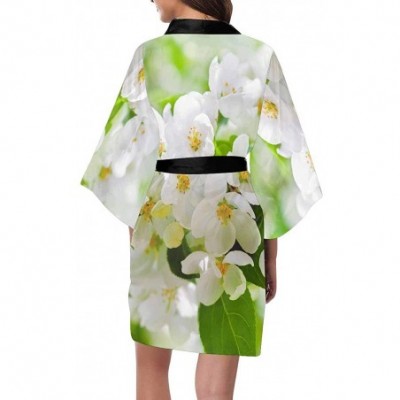 Robes Custom Yellow Flower Women Kimono Robes Beach Cover Up for Parties Wedding (XS-2XL) - Multi 3 - CM194TCAT0T