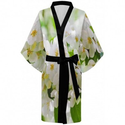 Robes Custom Yellow Flower Women Kimono Robes Beach Cover Up for Parties Wedding (XS-2XL) - Multi 3 - CM194TCAT0T