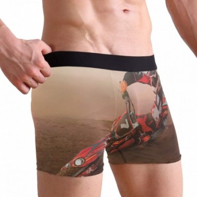 Boxer Briefs Motocross Men's Sexy Boxer Briefs Stretch Bulge Pouch Underpants Underwear - Motocross - C418L84987K