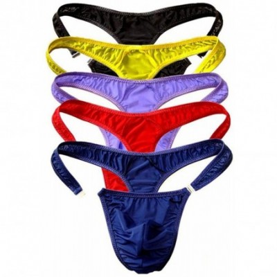 G-Strings & Thongs 5PCS/Set Transparent Buckle Thongs Men Pouch Sexy G Strings Spandex Nylon Underwear Slip Can Track Detail ...