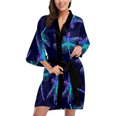 Robes Custom Eagles Flag American Women Kimono Robes Beach Cover Up for Parties Wedding (XS-2XL) - Multi 5 - CL194TDAU6R