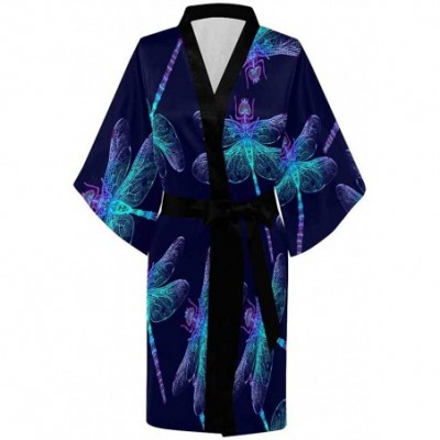 Robes Custom Eagles Flag American Women Kimono Robes Beach Cover Up for Parties Wedding (XS-2XL) - Multi 5 - CL194TDAU6R