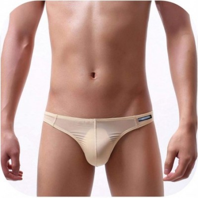 G-Strings & Thongs Men Thongs G Strings Sexy Ice Silk Underwear Ultra-Thin Panties Briefs Tanga Exotic Lingerie Cueca Underpa...