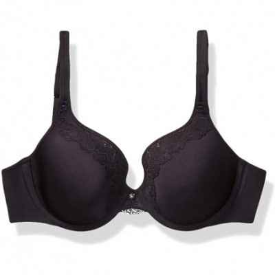 Bras Designs Women's One Smooth U Ultra Light Lace with Lift Underwire - Black - C212O1F5W3B