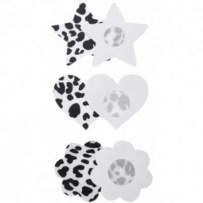 Accessories 15 Pairs Cow Printed Nipple Covers Disposable Adhesive Invisible Breast Petals Pasties Breast Stickers for Women ...