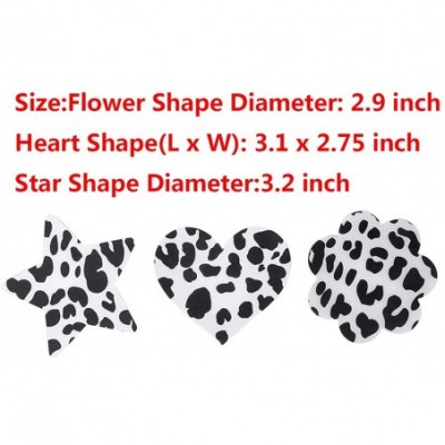 Accessories 15 Pairs Cow Printed Nipple Covers Disposable Adhesive Invisible Breast Petals Pasties Breast Stickers for Women ...