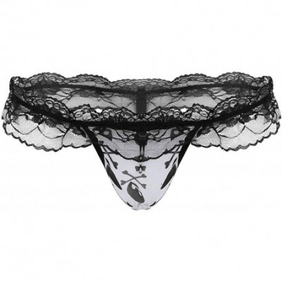 G-Strings & Thongs Sexy Sissy Brief Strechy See Through Lace G Strings Men Lingerie Panties Open Jocks Underwear - Type a - C...