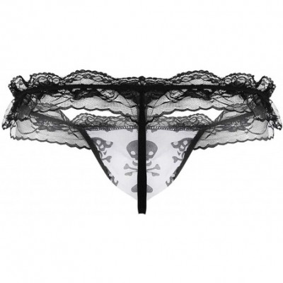 G-Strings & Thongs Sexy Sissy Brief Strechy See Through Lace G Strings Men Lingerie Panties Open Jocks Underwear - Type a - C...