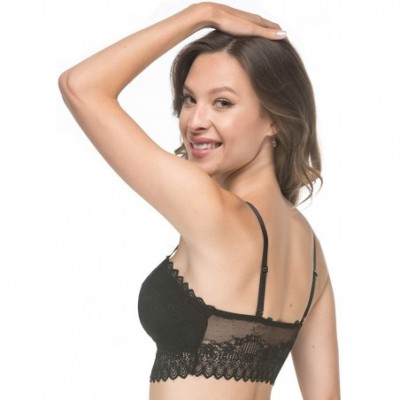 Bras Bralette (for A-C Cups) Festival Bralette Halter Racerback or Long Line - Long Line Black - C91827TG6H4