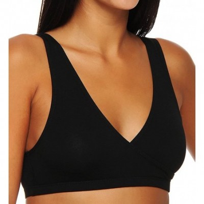 Bras Women's Crossover Mini Camisole Bra Style 6100 - Black - CY184XMZ0K9