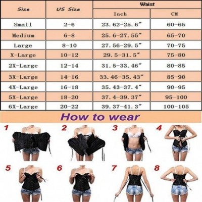 Bustiers & Corsets Fashion Womens Sexy Satin Vintage Underbust Waist Training Corset Bustier Waist Cincher Bodyshaper - Blue ...