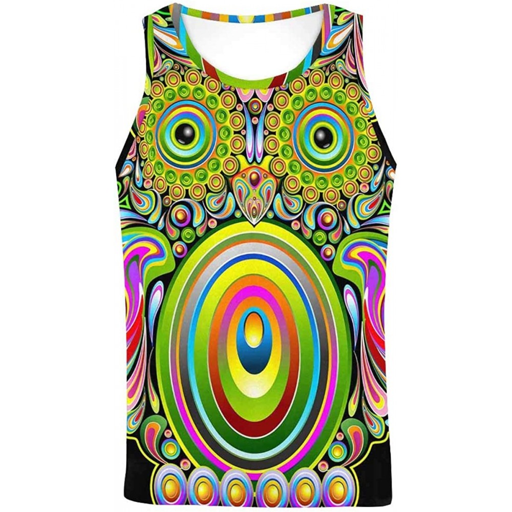 Undershirts Men's Muscle Gym Workout Training Sleeveless Tank Top Tribal Aztec Pumpkin - Multi2 - CT19CQ7372X