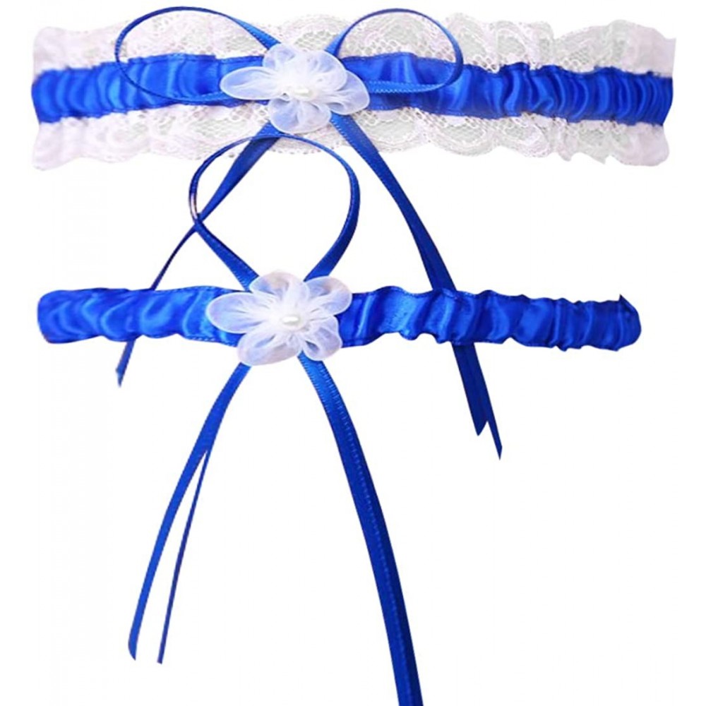 Garters & Garter Belts Garter Belt Wedding Garters for Bride Bow Tie Blue Garters Garter Belt Stretchable Leg Garter for Wome...