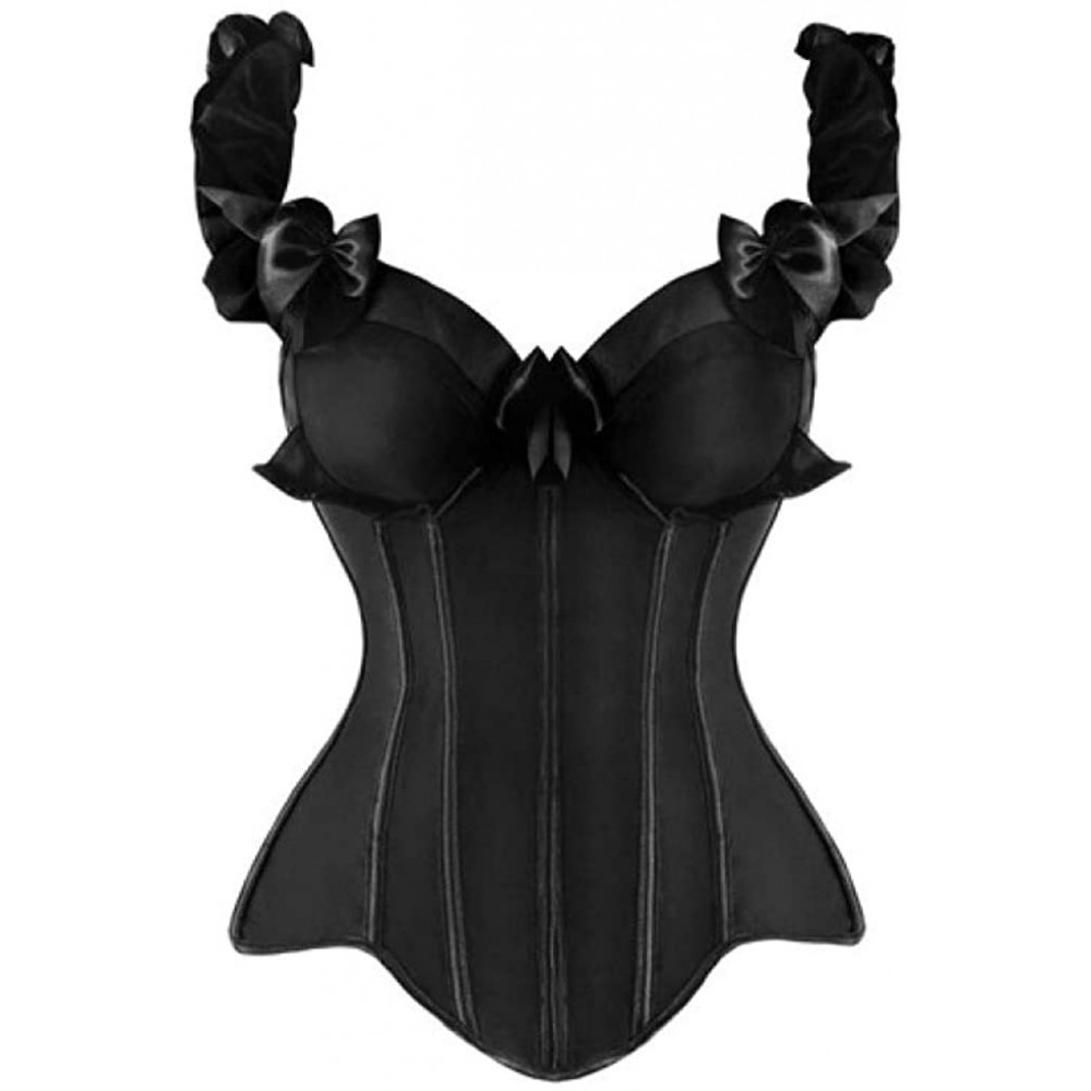 Bustiers & Corsets Waist Trainer Corsets Women Steampunk Bustiers Sexy Lingerie Slimming Party Clothing - Black - C718TLHSWXR