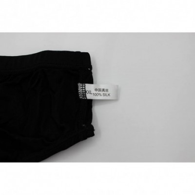 Panties Women's 100% Mulberry Silk Underwear Seamless Low-Waist Briefs Panties Hipster - Black - CS1872MXCSQ