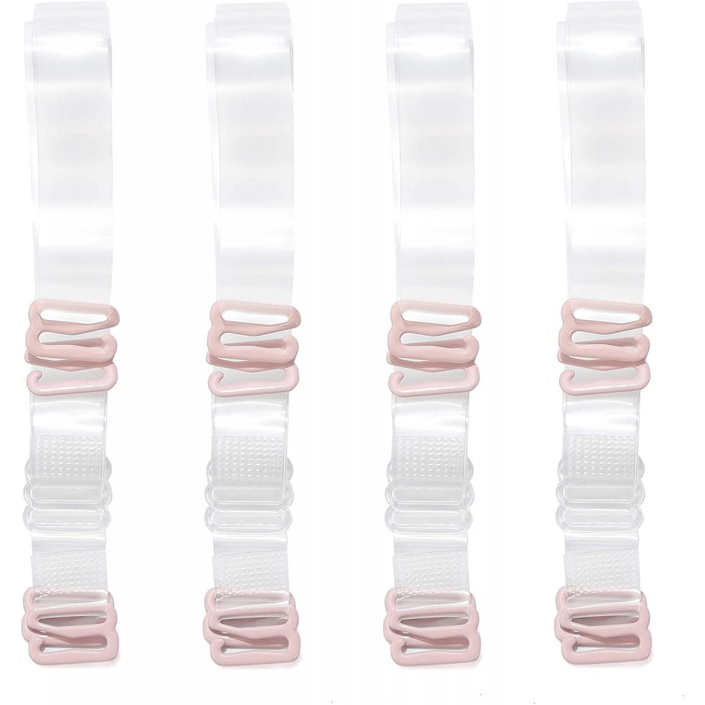 Accessories Clear Bra Straps Invisible Removable Soft Transparent Shoulder Strap Replacement 4Pairs - 12mm Width - CL18TGEW93T