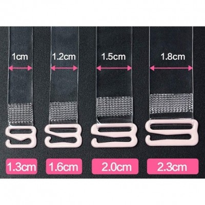 Accessories Clear Bra Straps Invisible Removable Soft Transparent Shoulder Strap Replacement 4Pairs - 12mm Width - CL18TGEW93T