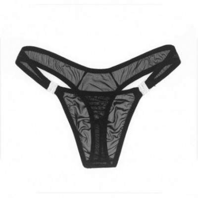 G-Strings & Thongs Mesh Sexy Men T Back Thongs Thin G String Transparent Underpants Lingerie Breathable Pantsies Tanga Erotic...