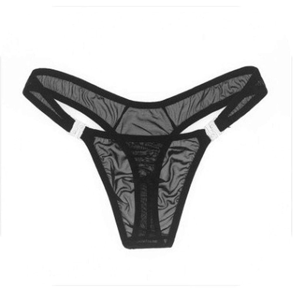 G-Strings & Thongs Mesh Sexy Men T Back Thongs Thin G String Transparent Underpants Lingerie Breathable Pantsies Tanga Erotic...