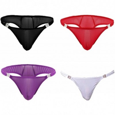 G-Strings & Thongs Mesh Sexy Men T Back Thongs Thin G String Transparent Underpants Lingerie Breathable Pantsies Tanga Erotic...