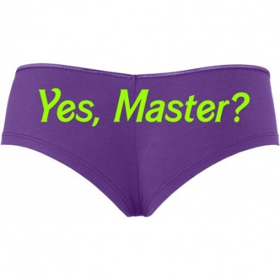 Panties Yes Master DDLG Sexy Purple Boyshort for Daddys Little Slut BDSM - Lime Green - CN18STTA5GA