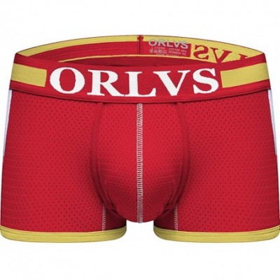 Trunks Men's Boxer Briefs Cotton Stretch Underwear - Red*3 - C3193N4Q26W