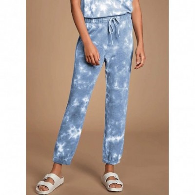 Sets Womens PJ Sets Nightwear Loungewear Tie Dye Printed Long Pajamas Sets - A-blue - CM1986A0O34