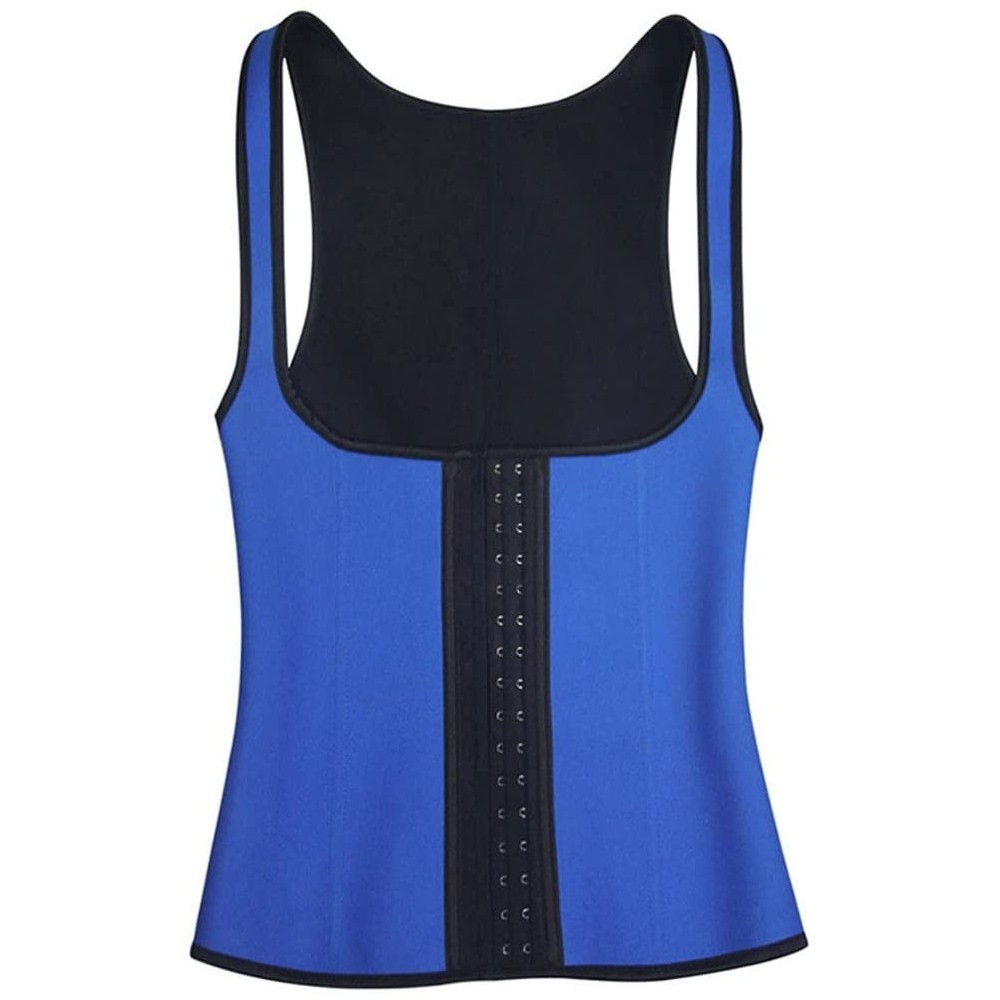 Shapewear Valentina Women's Latex Steel Boned Waist Trainer Corset Cincher Shapewear - blue - C4127UMB9YX