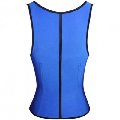 Shapewear Valentina Women's Latex Steel Boned Waist Trainer Corset Cincher Shapewear - blue - C4127UMB9YX