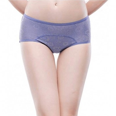 Panties Women's Period Panties Menstrual Underwear Protective Menstrual Jacquard Easy Clean - Blue-gray-purple - CX18HCCHYE3