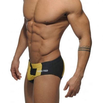 Briefs Men's Briefs Sexy Fashion Anti-Glare Printing Large Size Swimsuit Briefs - 14 - C919DEI88OZ