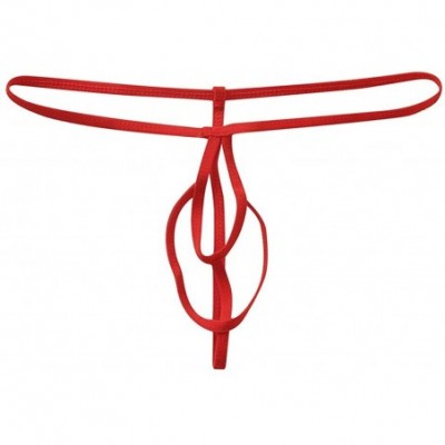 G-Strings & Thongs Men's Thong Underwear Jockstrap Sexy Low Raise Comfort Briefs G String Thong - Red - CB196HG20D9