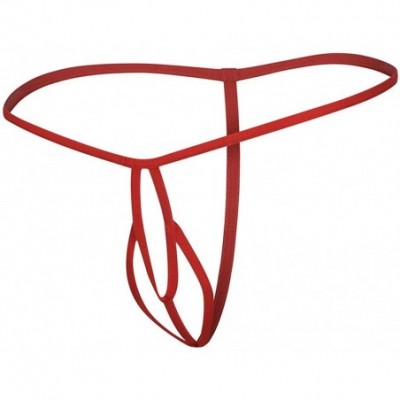 G-Strings & Thongs Men's Thong Underwear Jockstrap Sexy Low Raise Comfort Briefs G String Thong - Red - CB196HG20D9