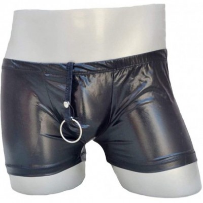 Boxer Briefs Men's Faux Leather Boxer PVC PU Briefs Underwear - CJ18DIX3LTI