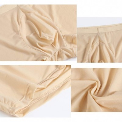 Boxer Briefs Men's Boxer Briefs- Ice Silk Shorts Briefs Trunks Style Underwear - 1-pack Camel - CB199CKN4IE