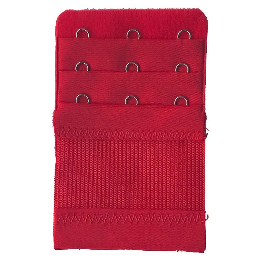 Accessories 3 Rows 3 Hooks Bra Extender-Universal Women Flexible Undearwear Extenders Straps Band Red - Red - CK18WC4R8RE