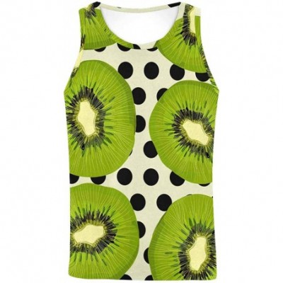 Undershirts Men's Muscle Gym Workout Training Sleeveless Tank Top Sunflower Pattern - Multi8 - C819DW7R7E5