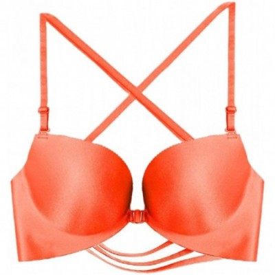 Bras Women's Detail Strap Comfort Lace Up Plush Soft Push-up Strap Bra - 3 - CK18AE736SR