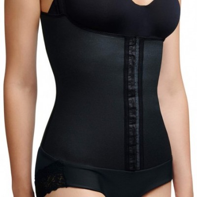 Shapewear Perfectly Curvy- Women's Firm Control Open Bust Slimming Bodysuit - Endless Black - CY17YH2R7M5