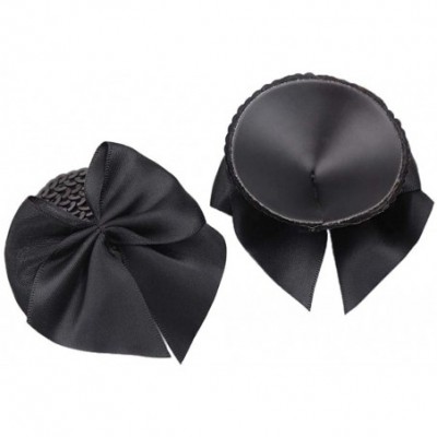 Accessories 1 Pair Xmas Covers Pasties Bowknot Sequin Lingerie Accessories Women - All Black - CY19CEIKS3E