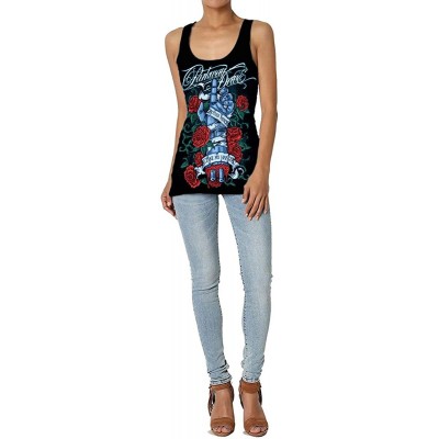 Camisoles & Tanks Parkway Drive Womens Senior Round Neck Polyester Pattern Vest - C5196N7C85K