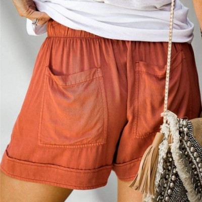 Sets Summer Casual Loose Comfy Shorts for Women - B Orange - CY199LG323Y