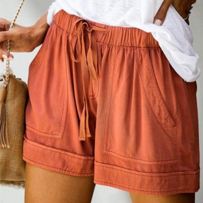 Sets Summer Casual Loose Comfy Shorts for Women - B Orange - CY199LG323Y